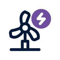 wind power icon. dual tone icon for your website, mobile, presentation, and logo design. vector