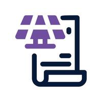solar panel contract icon. dual tone icon for your website, mobile, presentation, and logo design. vector