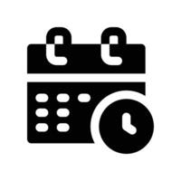 schedule icon. glyph icon for your website, mobile, presentation, and logo design. vector