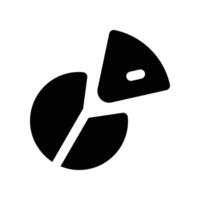 pie chart icon. glyph icon for your website, mobile, presentation, and logo design. vector