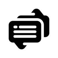 chat icon. glyph icon for your website, mobile, presentation, and logo design. vector