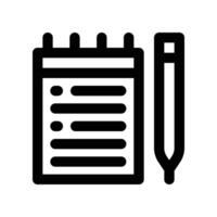 notebook icon. line icon for your website, mobile, presentation, and logo design. vector