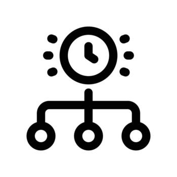 time management icon. line icon for your website, mobile, presentation, and logo design. vector