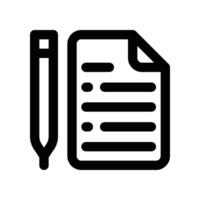 contract icon. line icon for your website, mobile, presentation, and logo design. vector