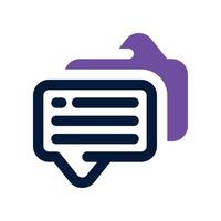 chat icon. dual tone icon for your website, mobile, presentation, and logo design. vector