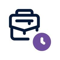 working hours icon. dual tone icon for your website, mobile, presentation, and logo design. vector