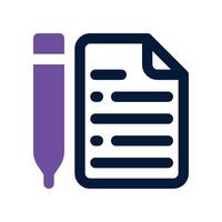 contract icon. dual tone icon for your website, mobile, presentation, and logo design. vector
