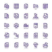Document Archive icon pack for your website, mobile, presentation, and logo design. Document Archive icon basic line gradient design. graphics illustration and editable stroke. vector