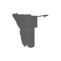 Namibia map icon vector