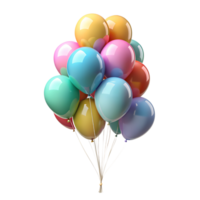 colors full balloons isolated on a transparent background png