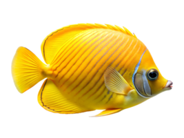 Golden Butterflyfish isolated on a translucent background png