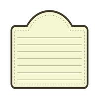 Memo template. Striped notes, blank notebooks. vector