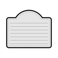 Blank note memo paper, template. illustrations vector