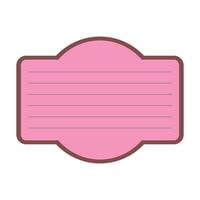 Sticky blank memo paper label, template. illustration vector