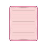 Memo pad paper. Different notebook sheets. Notepaper with lines and grid. Piece of paper of notepad for note, notice and text. vector