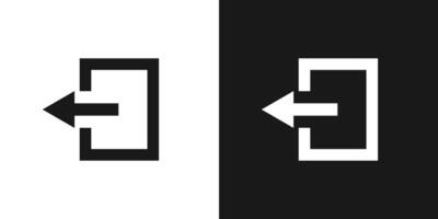Exit icon. Icon exit isolated background. EPS 10 vector