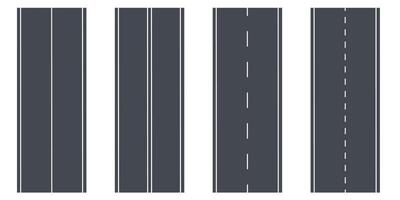 Road highway elements set isolated on white background. illustration vector