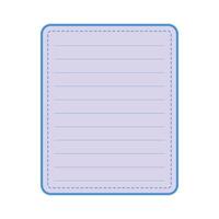 Memo pad paper notebook sheets. Notepaper with lines and grid. Piece of paper of notepad for note, notice and text. vector