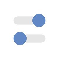 Toggles switch button. On, Off set elements. Setting control toggle design. illustration. vector