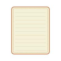 Memo pad paper notebook sheets. Notepaper with lines and grid. Piece of paper of notepad for note, notice and text. vector