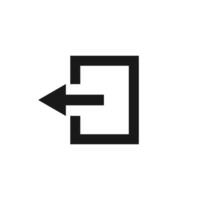 Exit icon. Icon exit isolated on white background. EPS 10 vector