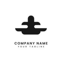 Logo minimalist flat design template for business of luxury, elegant, simple. vector