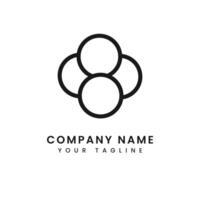 Logo minimalist flat design template for business of luxury, elegant, simple. vector