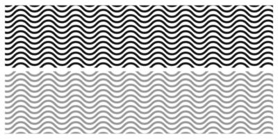 Regular wavy line pattern graphic design element background. vector