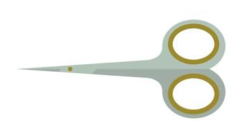 Manicure scissors. Professional manicure tool, cuticle scissors. Isolated illustration in clip art style vector