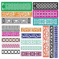 Islamic Abstruct pattern cnc Border .eps vector