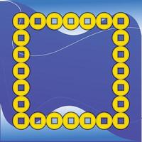 frame blue plaid Bubble round shepe photo vector