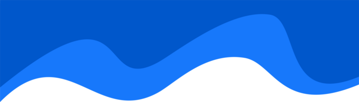 Header shape background for website design. Blue border for banner. Abstract divider for bottom or frame of template and web page. Presentation wavy and curve separator. png