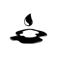 Oil drop icon isolated on white background. Oil puddle for web site, backdrop and logo template. Flat icon for poster, placard and banner. Creative art concept, illustrationWeb vector