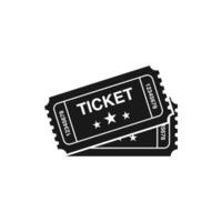 Ticket icon. Black illustration isolated for graphic and web design. vector