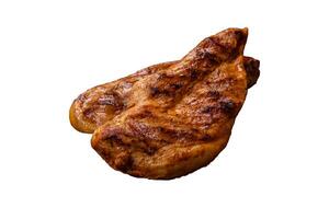 Delicious fresh grilled chicken fillet with spices and herbs photo