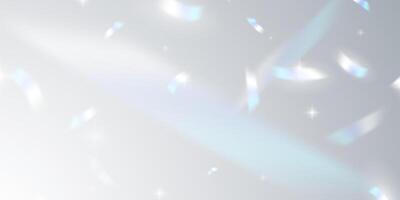 Multicolored light effect and zigzag ribbons falling from above on streamer, tinsel vector
