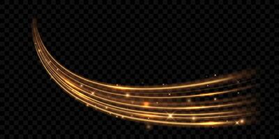 Luxurious golden light lines design background Abstract illustration vector