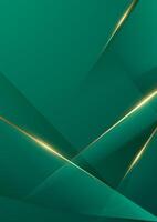 green abstract background design with elegant golden elements illustration vector