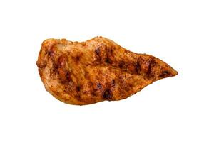 Delicious fresh grilled chicken fillet with spices and herbs photo