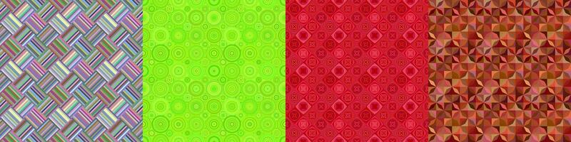 Seamless color geometric pattern set vector