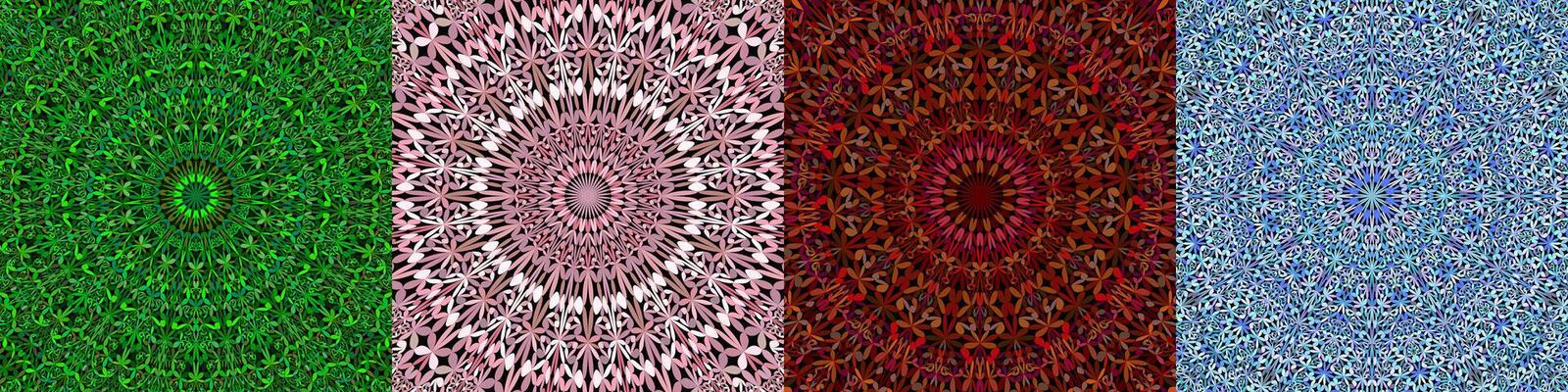 Geometric floral mandala background collection