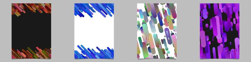 Gradient stripe brochure background collection vector