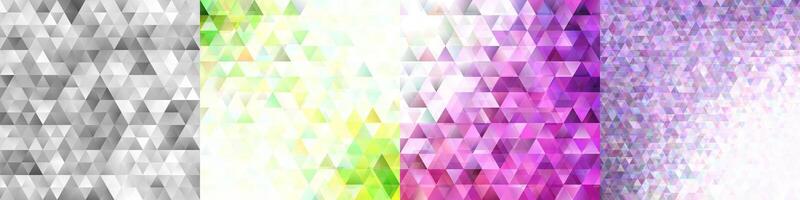 Abstract triangle polygon backgrounds with opacity vector