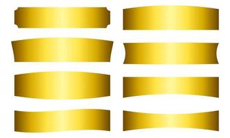 gold label design set with different shapes vector