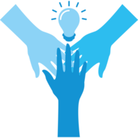 hands together idea and coworking png