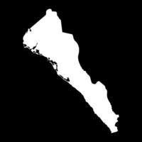 Sinaloa state map, administrative division of the country of Mexico. illustration. vector