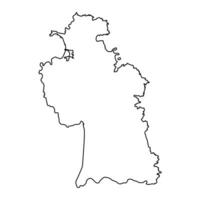 Gros Islet district map, administrative division of Saint Lucia. illustration. vector