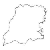 Dennery district map, administrative division of Saint Lucia. illustration. vector