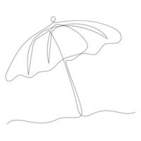 continuous line drawing of an umbrella on a white background, A captivating illustration of an intricate umbrella. vector