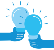 hands holding bulb idea concept png